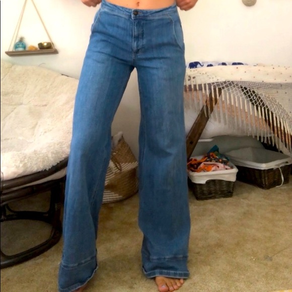 Free people ultra flare medium wash jeans size 27 - Picture 4 of 5